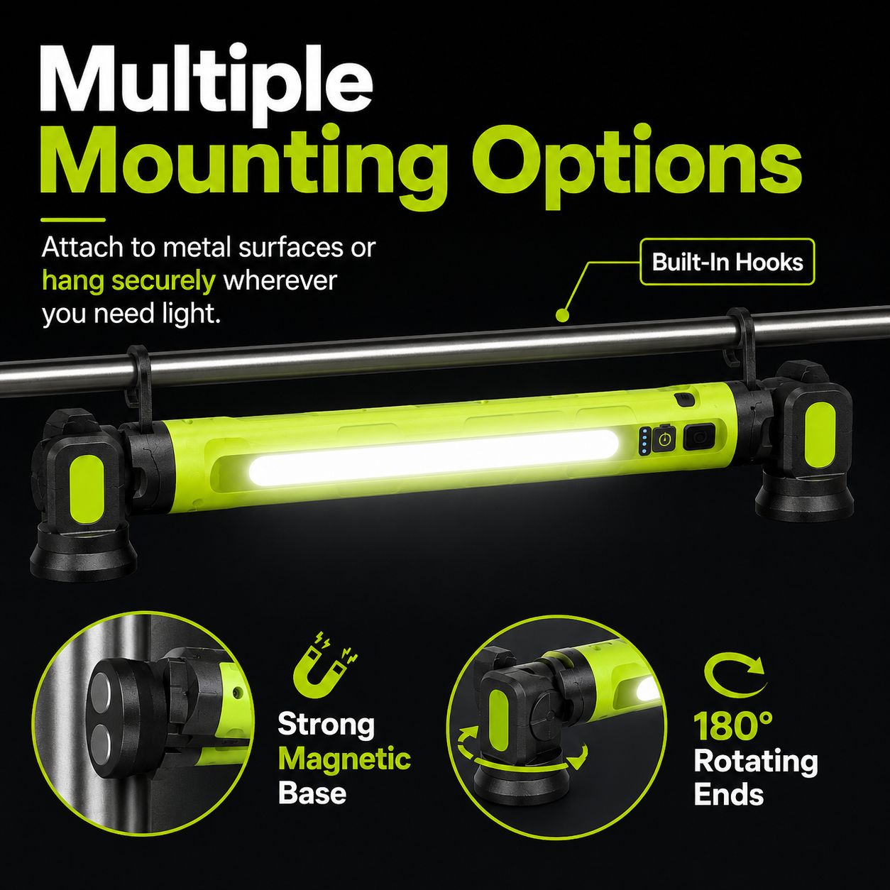 LumaBar™ — The Ultimate Hands-Free Work Light
