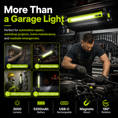 LumaBar™ — The Ultimate Hands-Free Work Light