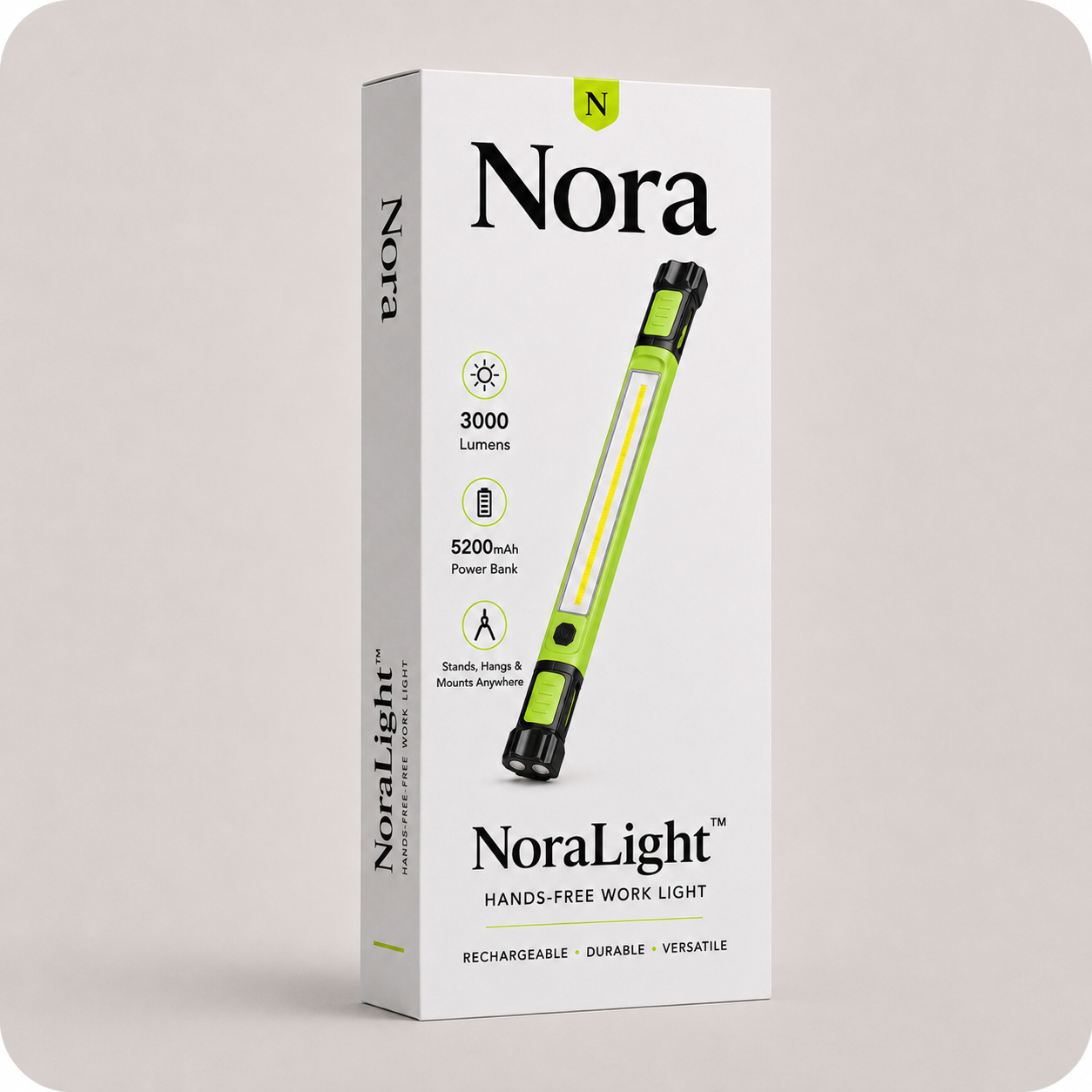 NoraLight™ — The Ultimate Hands-Free Work Light