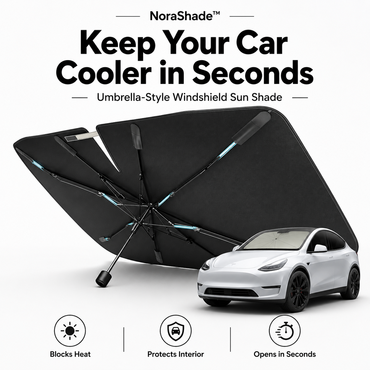 NoraShade™ -  Windshield Sun Shade Umbrella